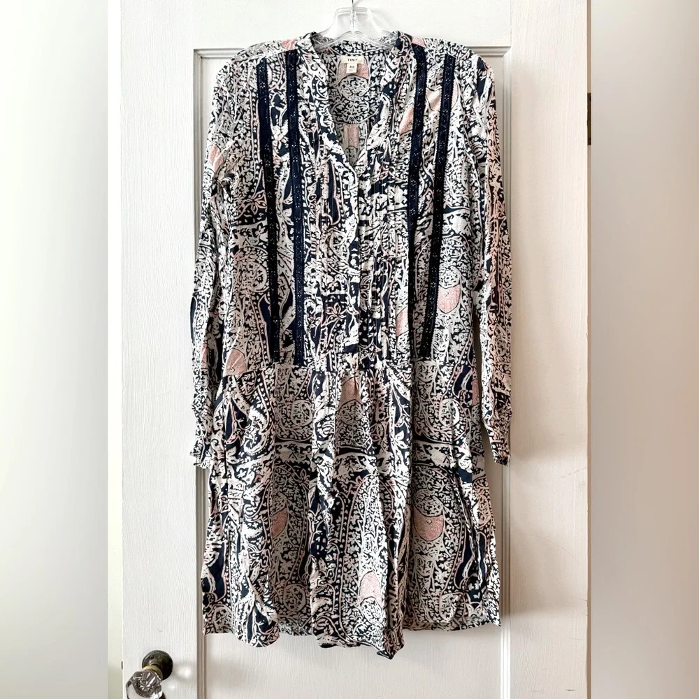 Anthropologie | Tiny Caviana Patterned Long Sleeve Shirtdress XS - Picture 5 of 12